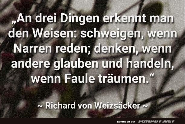 an drei Dingen