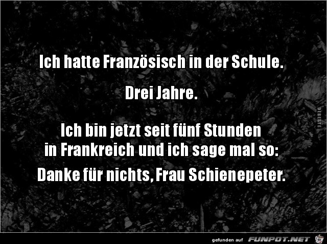 Drei Jahre französisch Drei Jahre französisch