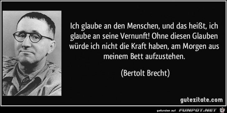 ich glaube an den Menschen
