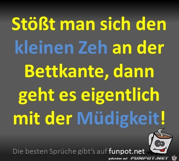 Zeh anstoßen Zeh anstoßen