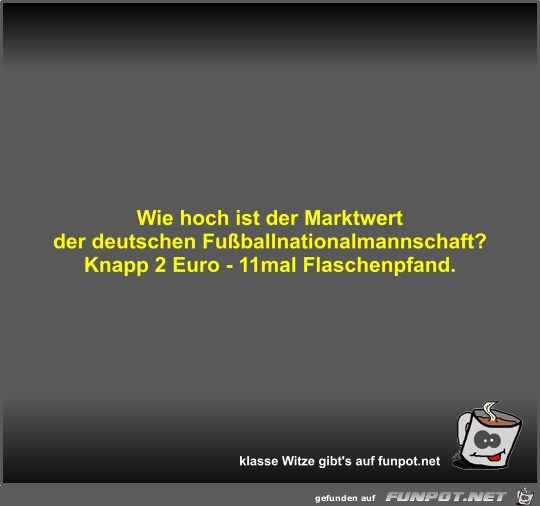 Wie hoch ist der Marktwert der deutschen... Wie hoch ist der Marktwert der deutschen...