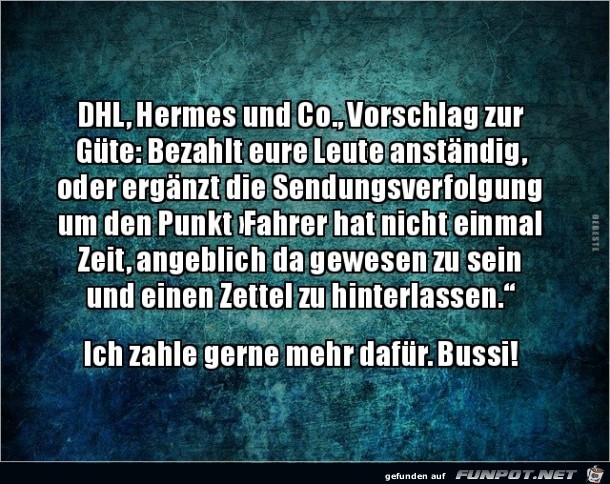 DHL, Hermes und Co....... DHL, Hermes und Co.......