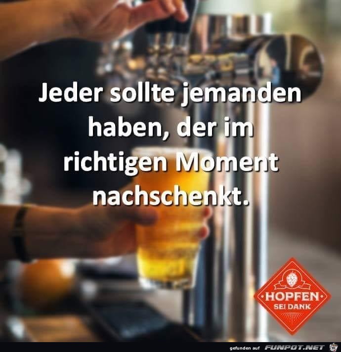 Im richtigen Moment nachschenken Im richtigen Moment nachschenken