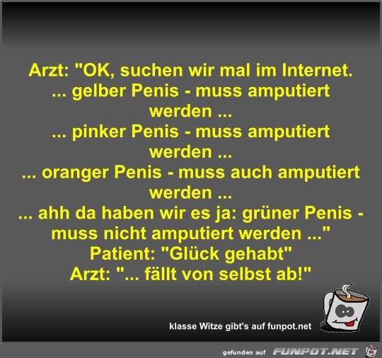 Arzt: OK, suchen wir mal im Internet Arzt: OK, suchen wir mal im Internet