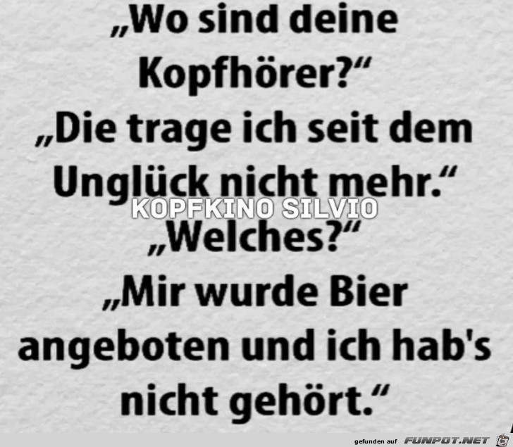 Wo sind deine Kopfhörer? Wo sind deine Kopfhörer?