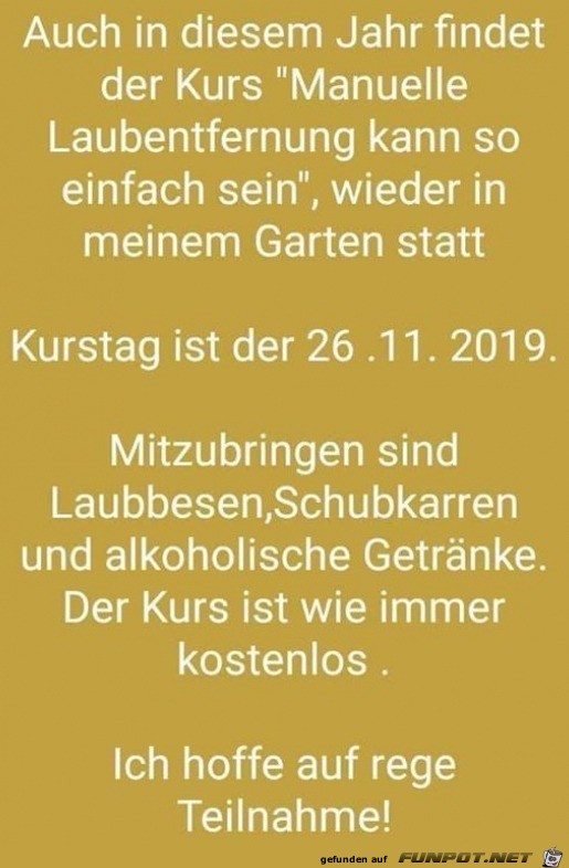 Laubentfernung