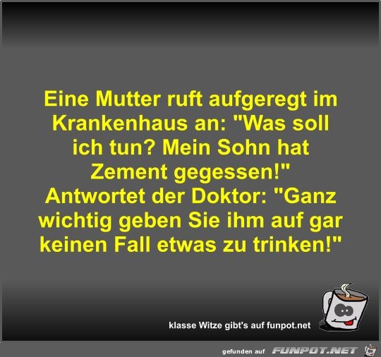 Eine Mutter ruft aufgeregt im Krankenhaus an Eine Mutter ruft aufgeregt im Krankenhaus an