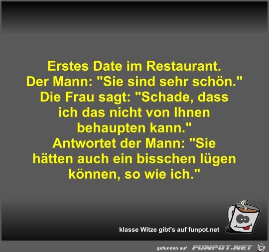 Erstes Date im Restaurant Erstes Date im Restaurant