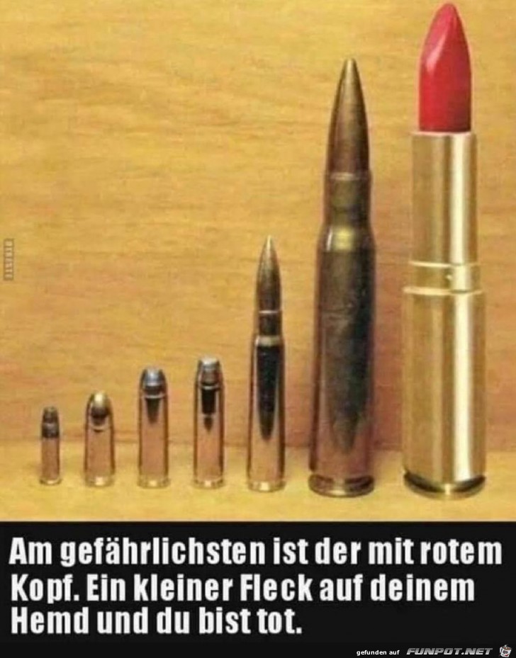 ein kleiner Fleck auf deinem Hemd und du bist tot