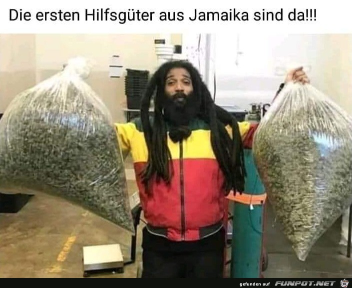 Hilfsgüter aus Jamaika