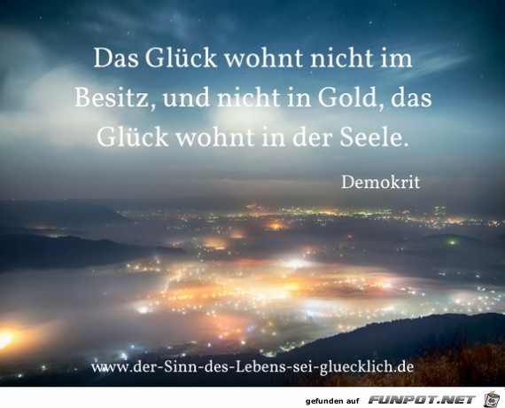 Das Glck wohnt in der Seele