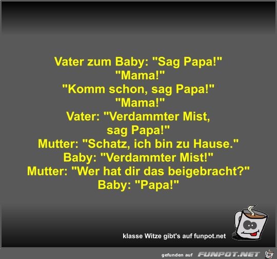 Vater zum Baby