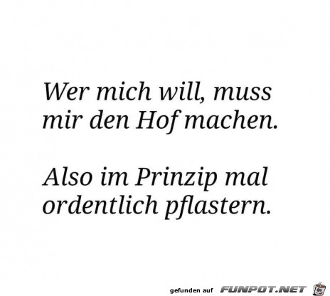 Wer will mir den Hof machen? Wer will mir den Hof machen?