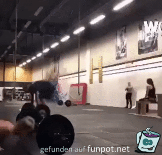 Fehlerhafter Sprung ber Hantel