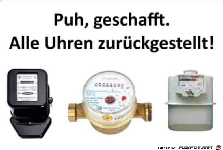 alle Uhren zurueck alle Uhren zurueck