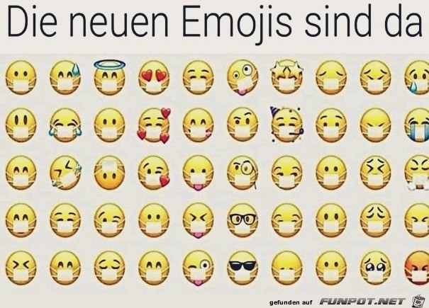 Die neuen Emojis mit Masken könnte man jetzt bringen Die neuen Emojis mit Masken könnte man jetzt bringen