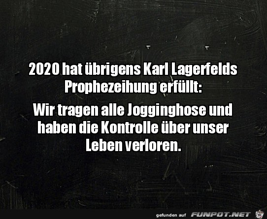 Karl Lagerfelds Prophezeihung Karl Lagerfelds Prophezeihung