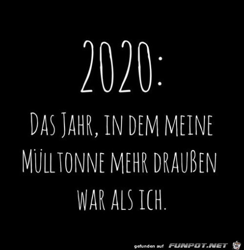 2020: Das Jahr in dem meine Mülltonne... 2020: Das Jahr in dem meine Mülltonne...