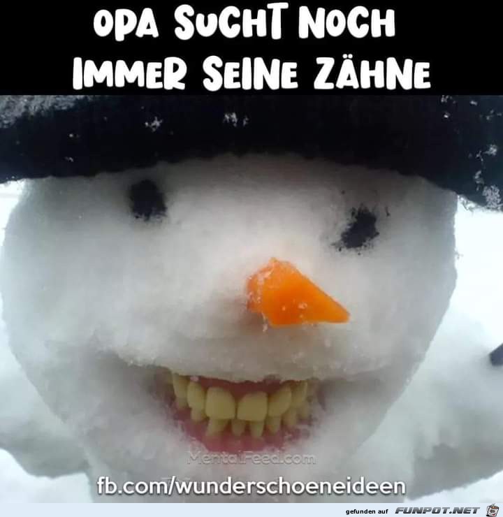 Opa sucht noch immer seine Zaehne