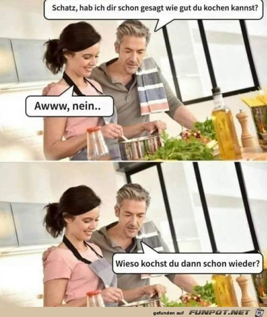 Sie kann gut kochen