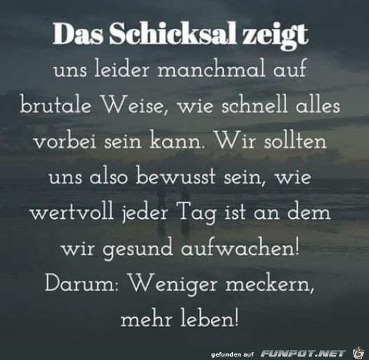 Das Schicksal zeigt
