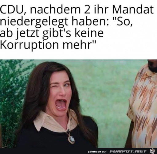 Keine Korruption mehr Keine Korruption mehr