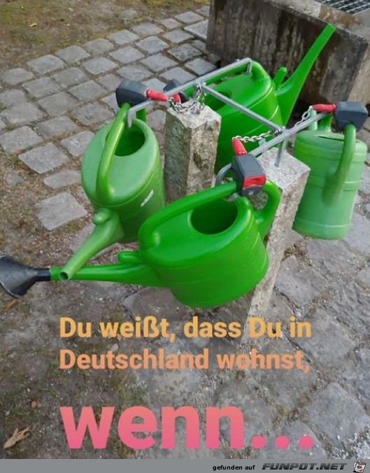 Wenn man die Gießkannen sichern muss Wenn man die Gießkannen sichern muss