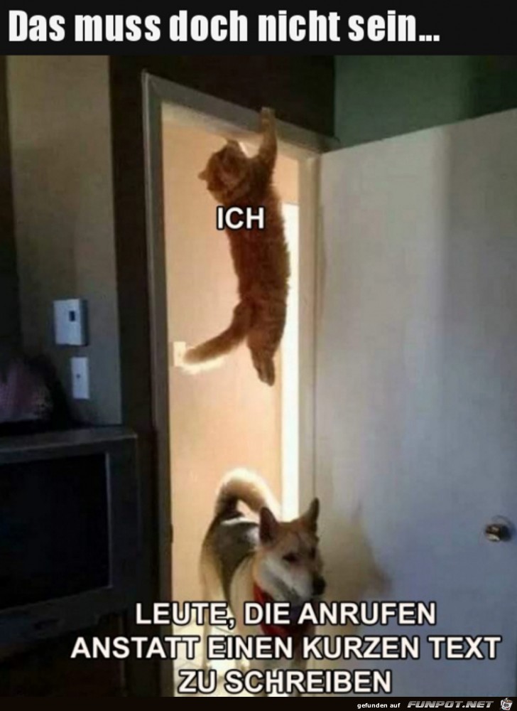 Man muss doch nicht gleich anrufen Man muss doch nicht gleich anrufen