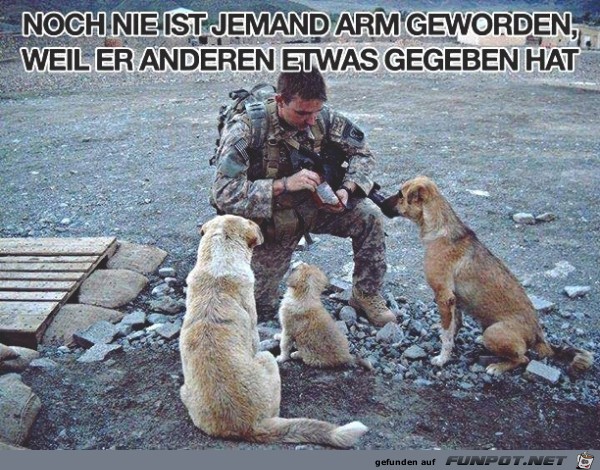 Anderen etwas geben Anderen etwas geben