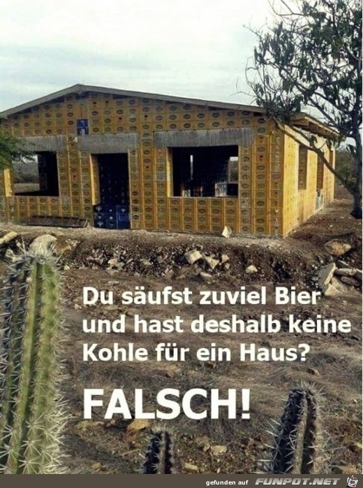 Haus aus Bierkästen Haus aus Bierkästen