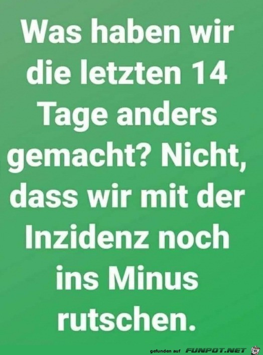 Nicht ins Minus rutschen Nicht ins Minus rutschen