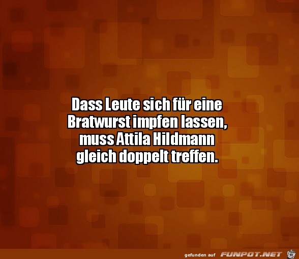 Bratwurst fürs Impfen Bratwurst fürs Impfen