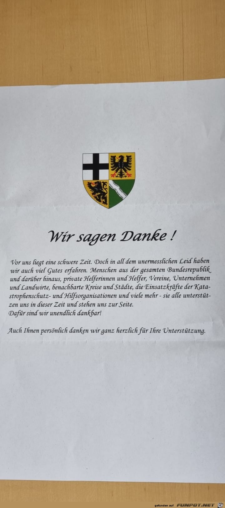 Wir sagen Danke