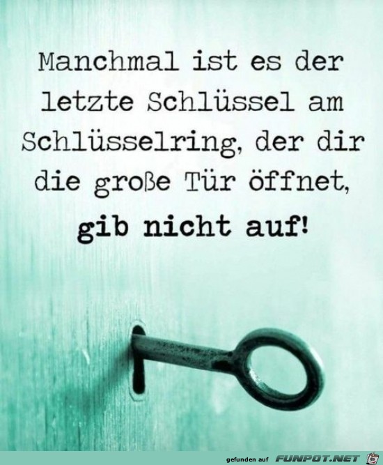 nicht aufgeben
