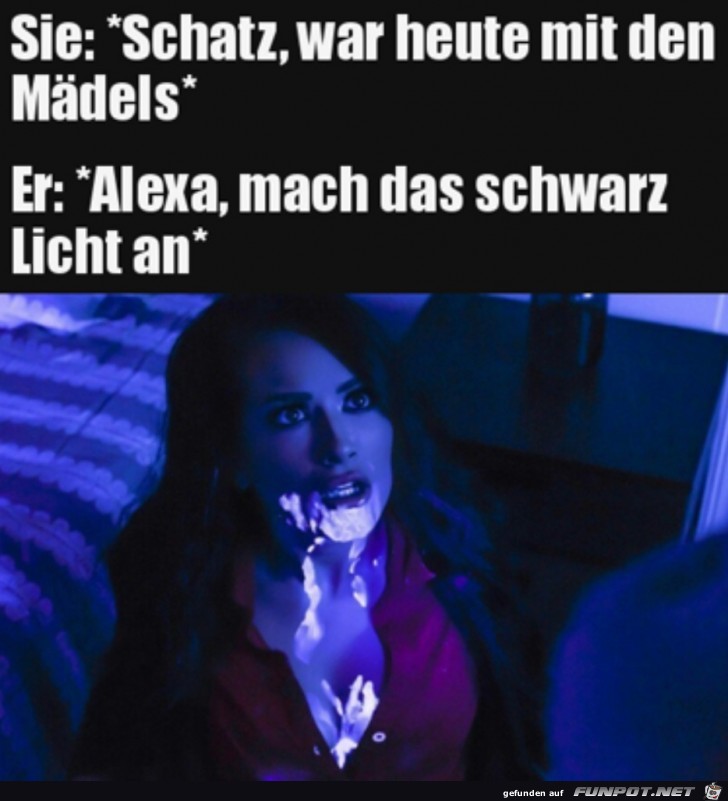 Mach das Schwarzlicht an