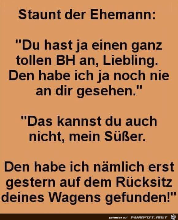 Staunt der Ehemann