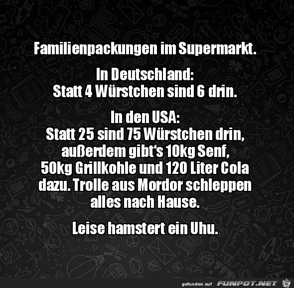 Familienpackungen Familienpackungen