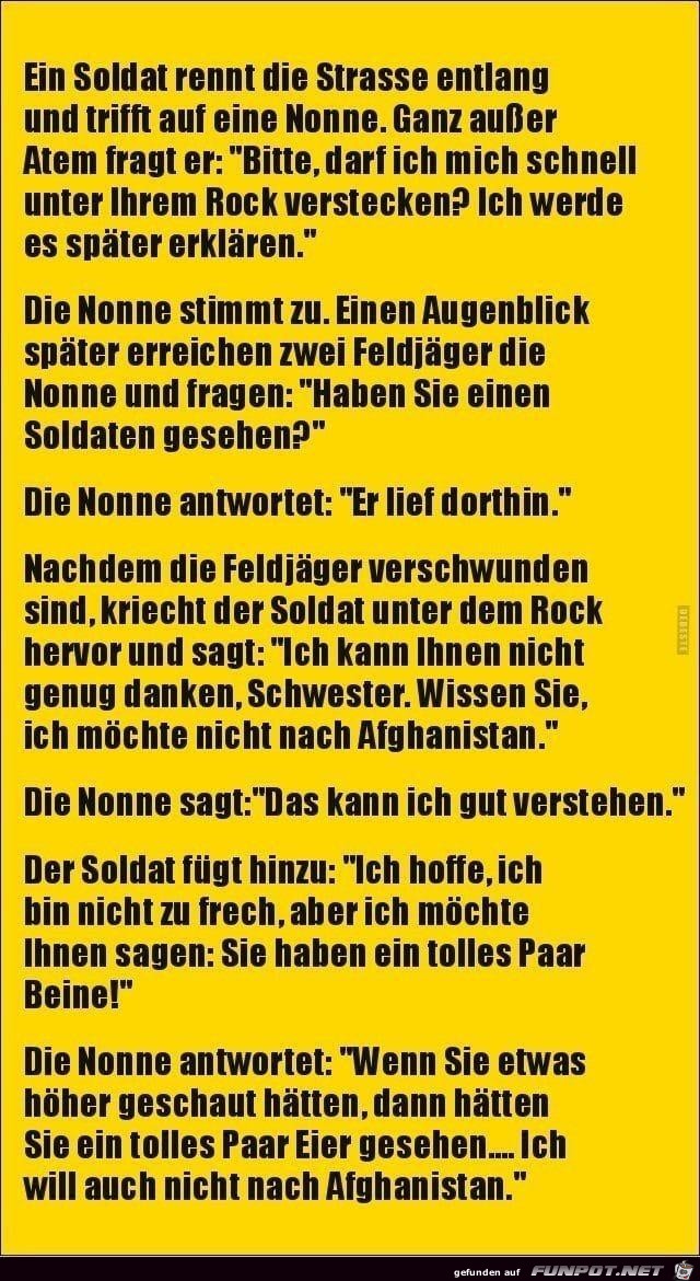 Soldat auf der Flucht Soldat auf der Flucht