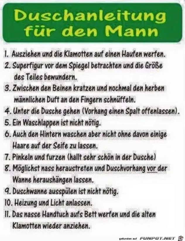 Duschanleitung