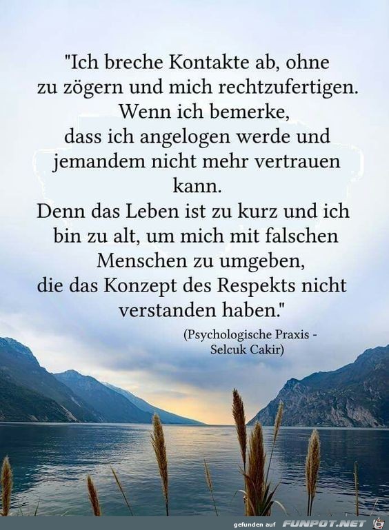 Ich breche Kontakte ab