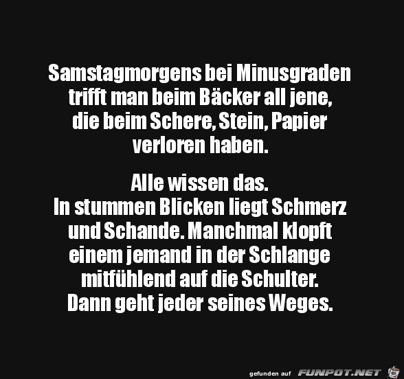 Samstagsmorgens beim Bcker