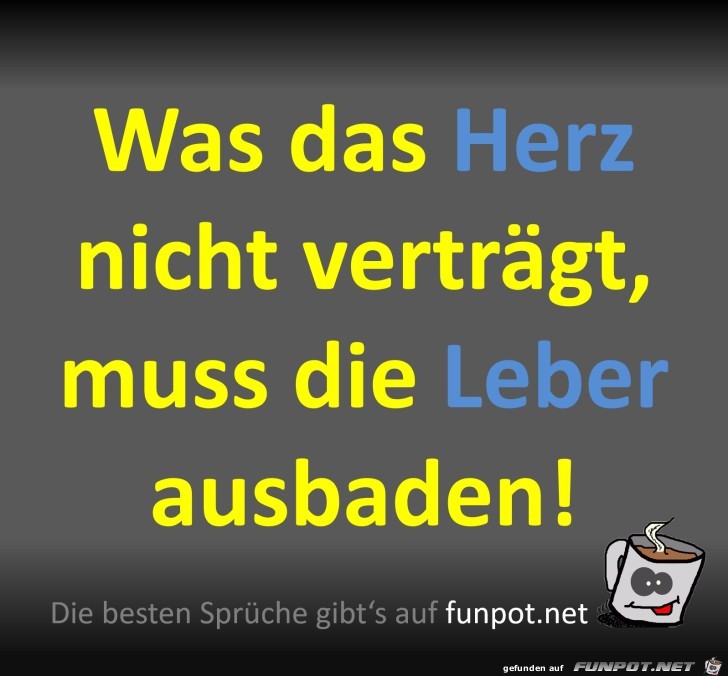 Die Leber muss es ausbaden Die Leber muss es ausbaden