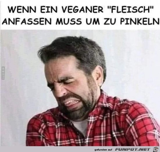 Veganer beim pinkeln Veganer beim pinkeln