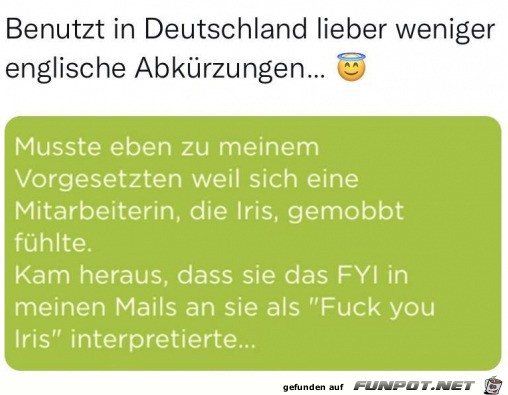 Abkrzung falsch verstanden