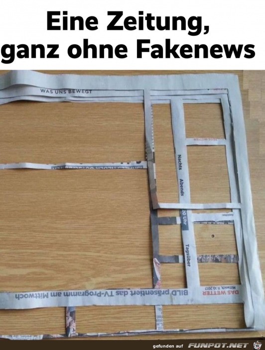 Zeitung ohne Fake News Zeitung ohne Fake News