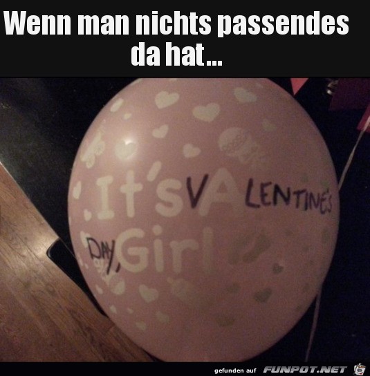 Lustige Idee zum Valentinstag