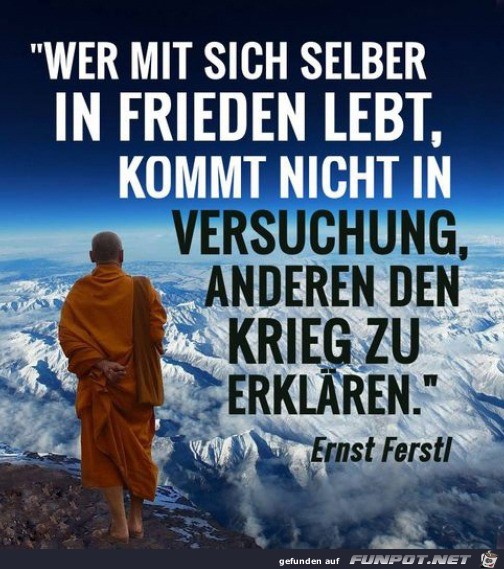 Mit sich selber in Frieden leben Mit sich selber in Frieden leben