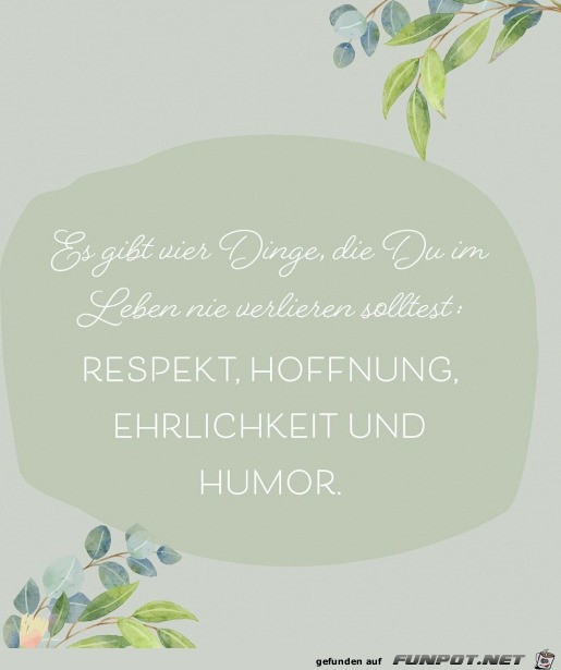 Vier Dinge Vier Dinge