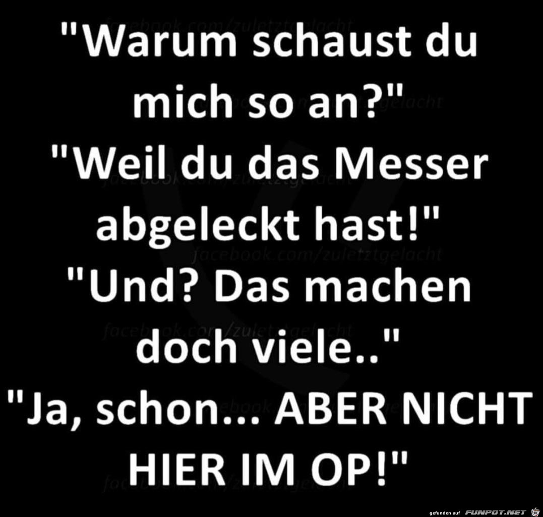 Messer ablecken Messer ablecken