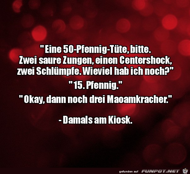 So war das früher So war das früher